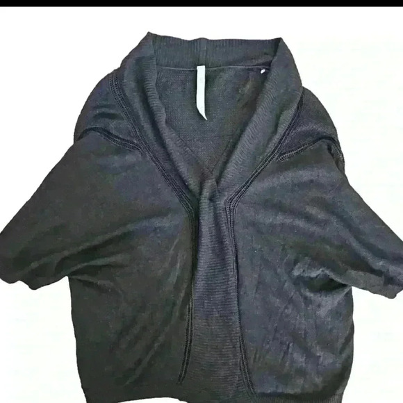 Lululemon Womens Breeze Easy Wrap Heathered Black Sweater XS/S - Picture 10 of 15